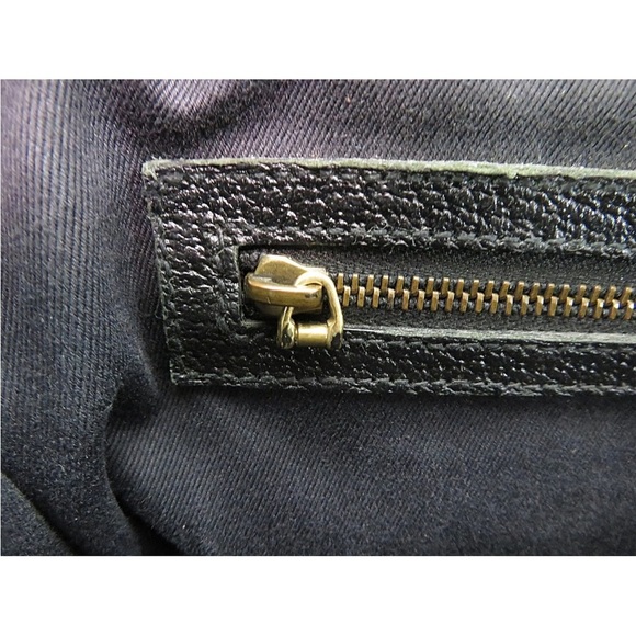 Gucci Black Patterned Handbag with Gold Details - Picture 11 of 14